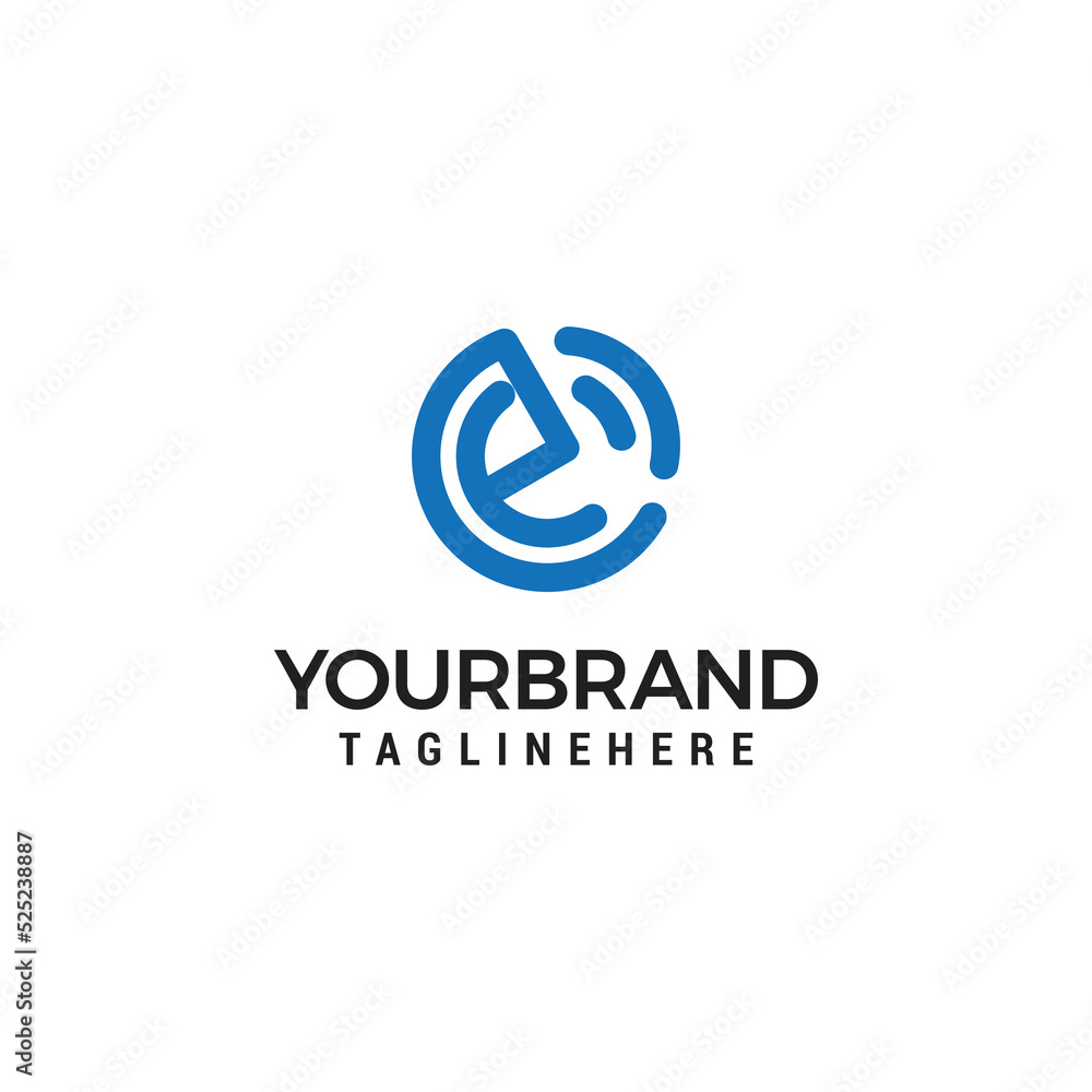 creative letter e logo Logo Line Design Template Vector