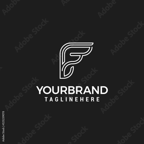 Capital Lines Letter F Creative Line Letters Design Graphic Alphabet Symbol For Logo