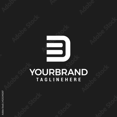 Alphabet letters Initials Monogram logo ED DE logo design