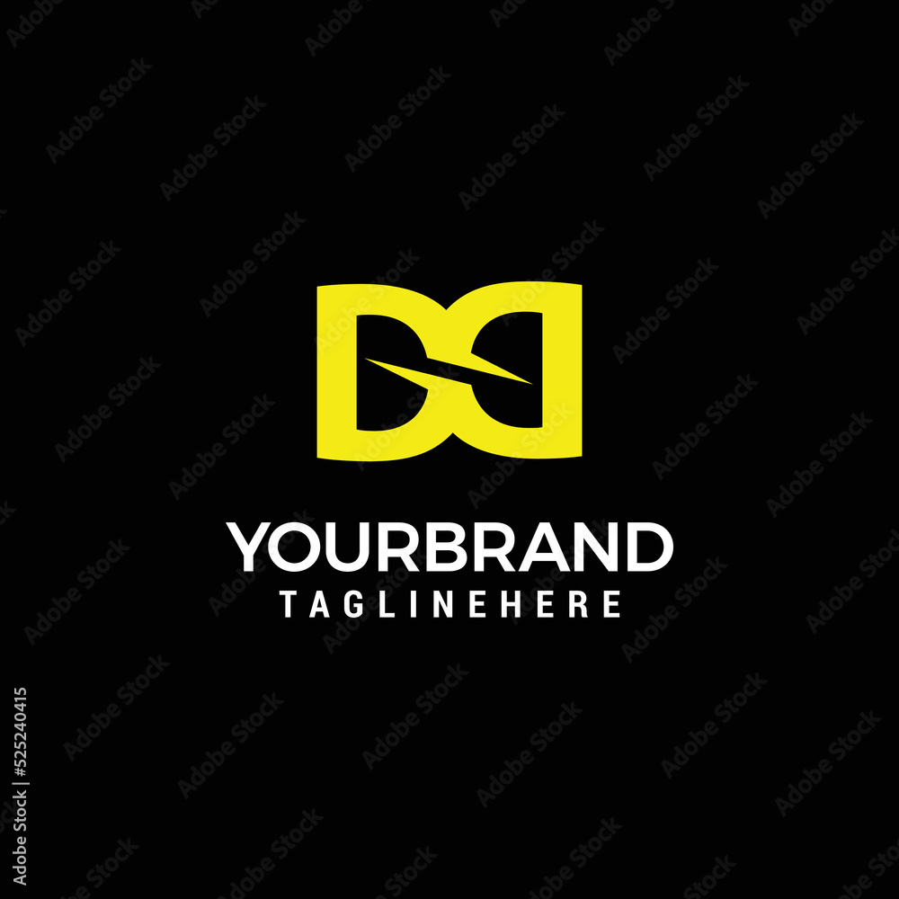 Obraz premium Alphabet letters Initials Monogram logo DD design vector