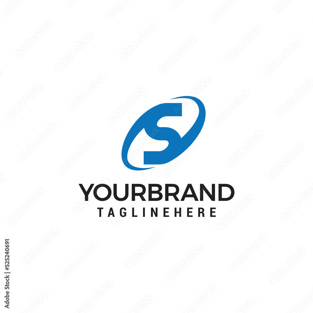 Minimalist motion letter S motion logo icon vector template on white background Minimalist motion letter S motion logo icon vector template on white background