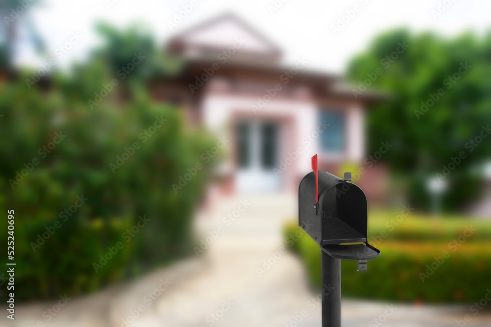 Retro mailbox at the entrance of a house. Retro mailbox at the entrance of a house.