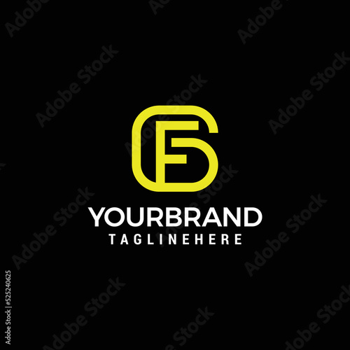 Minimal Letter GF FG Logo Design GF FG Monogram