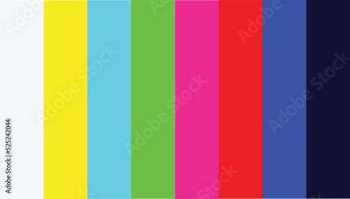 No signal, colorful colors signal of TV screen. No signal TV test icon isolated on white background.