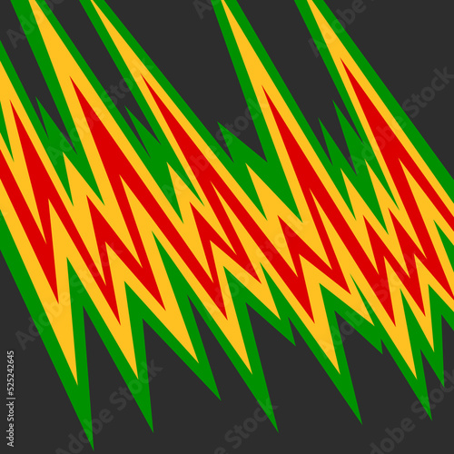 Abstract background with colorful zigzag line pattern