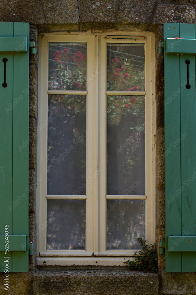 The beautiful old French window The beautiful old French window