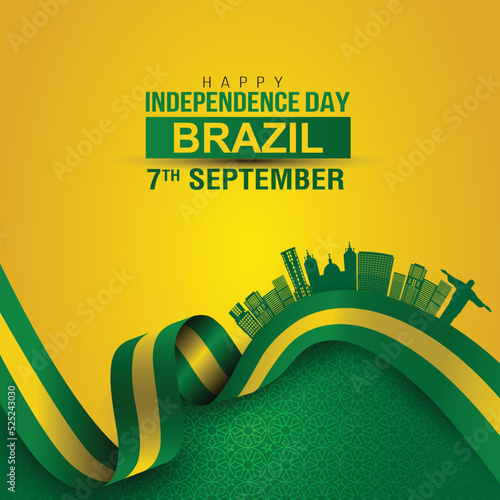 happy independence day brazil 7th September poster design. vector illustration