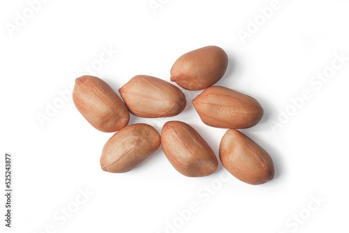 Close-up of peanut on white background