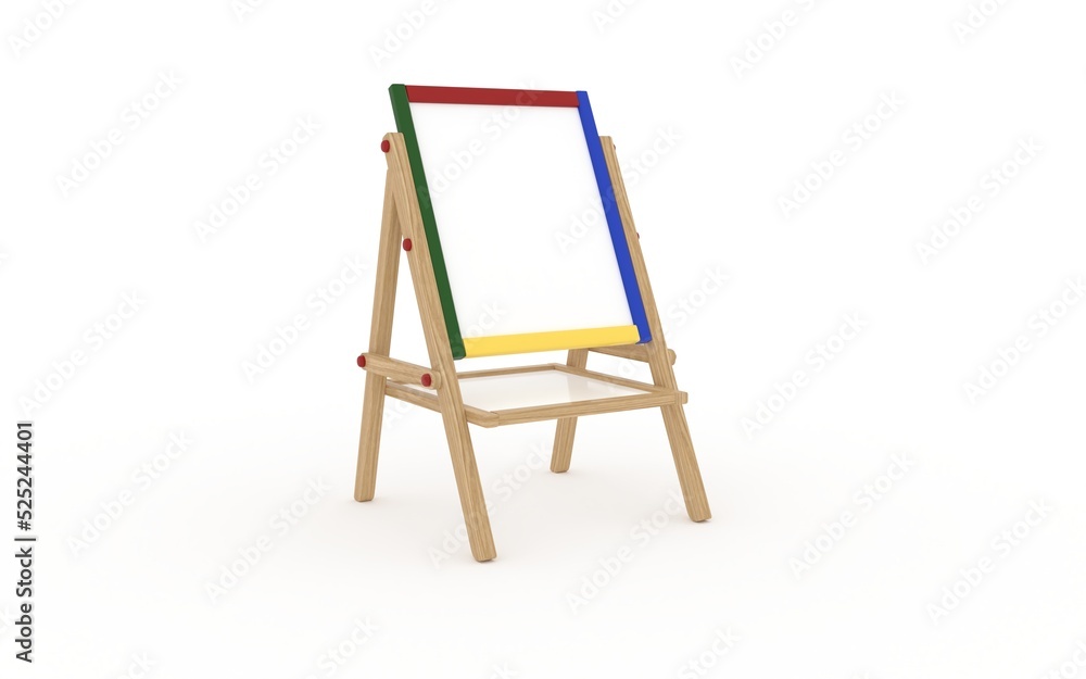 3D illustration of white painter canvas on a wooden easel, Mock Up Empty Blank Canvases Isolated on Background, It can be used for advertising 3D illustration of white painter canvas on a wooden easel, Mock Up Empty Blank Canvases Isolated on Background, It can be used for advertising
