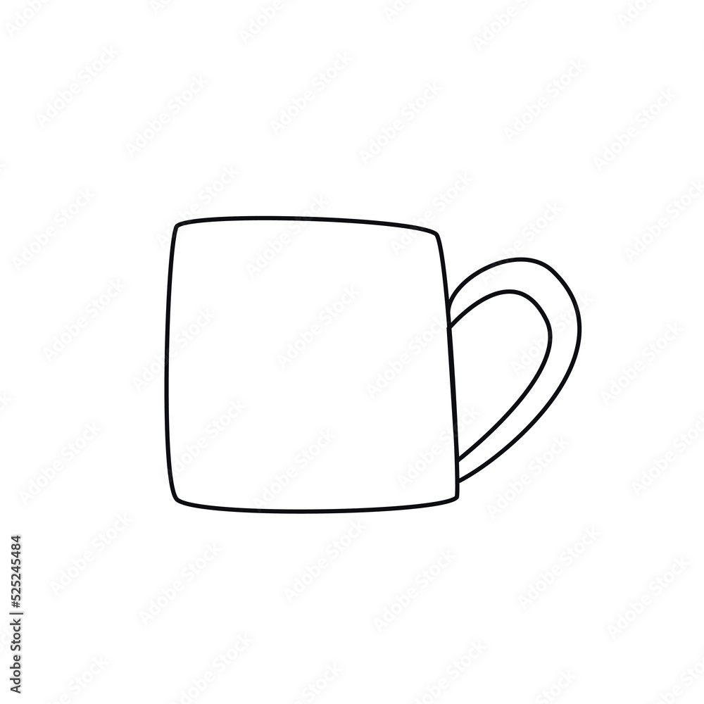 Vector hand drawn flat linear illustration Vector hand drawn flat linear illustration