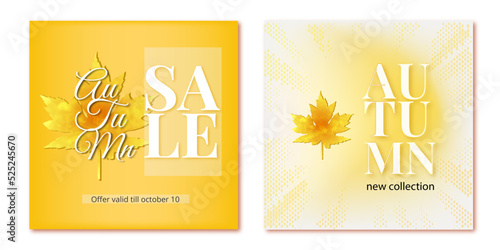 Autumn sale post for social media