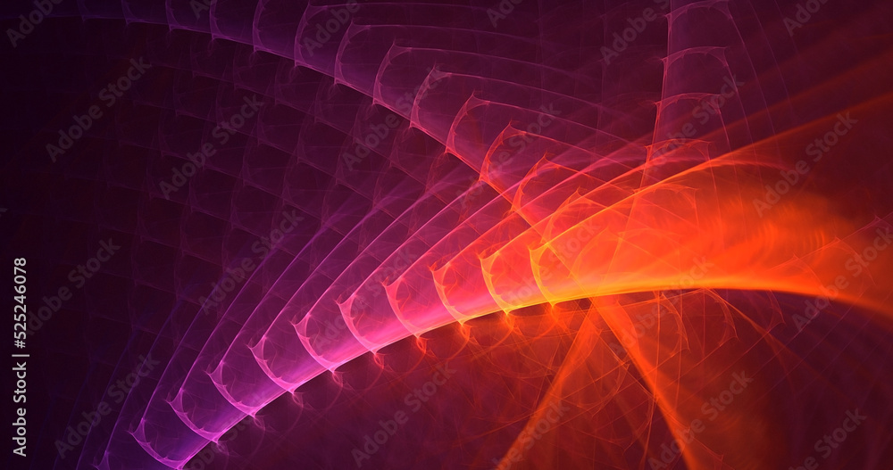 Fototapeta premium 3D rendering abstract multicolor fractal light background