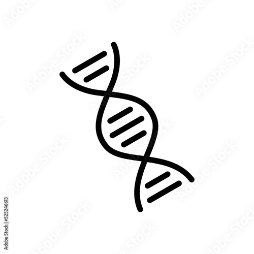 DNA gene icon vector graphic illustration