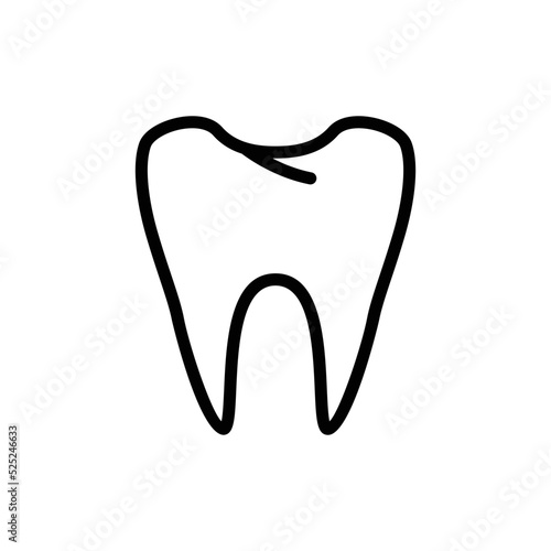 Tooth icon vector graphic illustration