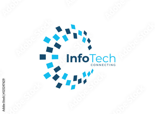 Abstract network connection tech vector