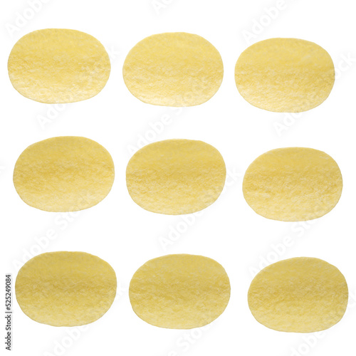 Fototapeta Potato chips isolated on alpha background