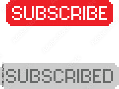 Subscribe pixel Vector illustration.  Subscribe image or clip art.