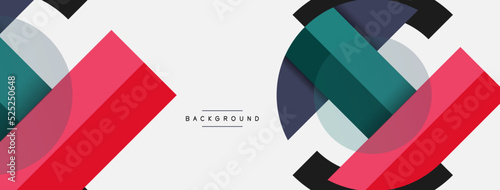 Round geometric shapes lines and circles. Vector template for wallpaper banner background or landing page