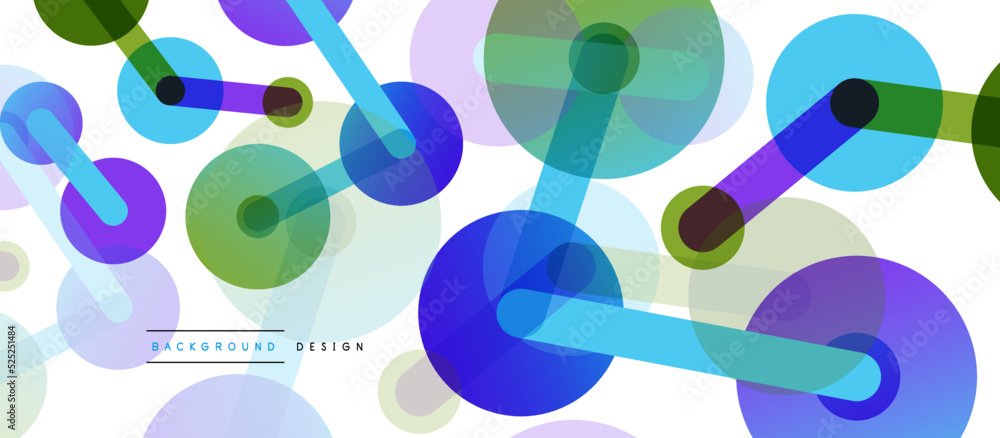 Abstract background. Round dots connected by lines. Trendy techno business template for wallpaper, banner, background or landing Abstract background. Round dots connected by lines. Trendy techno business template for wallpaper, banner, background or landing