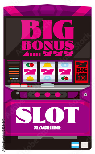 Illustration of a pachislot machine with full LCD