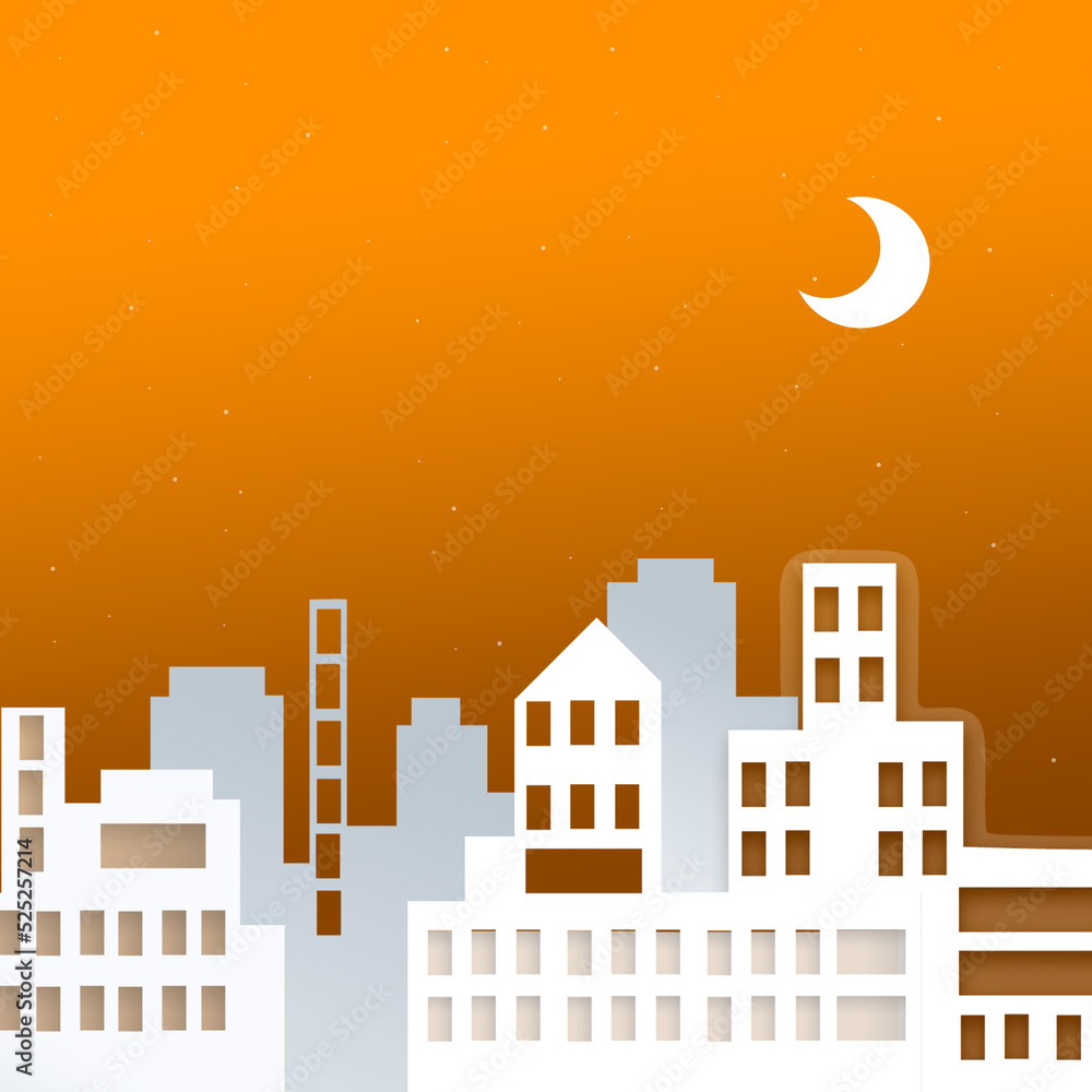 City at night background clipart