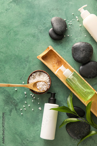 Composition with bottles of...