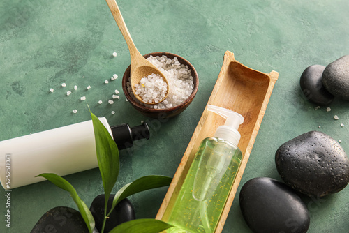 Composition with bottles of...