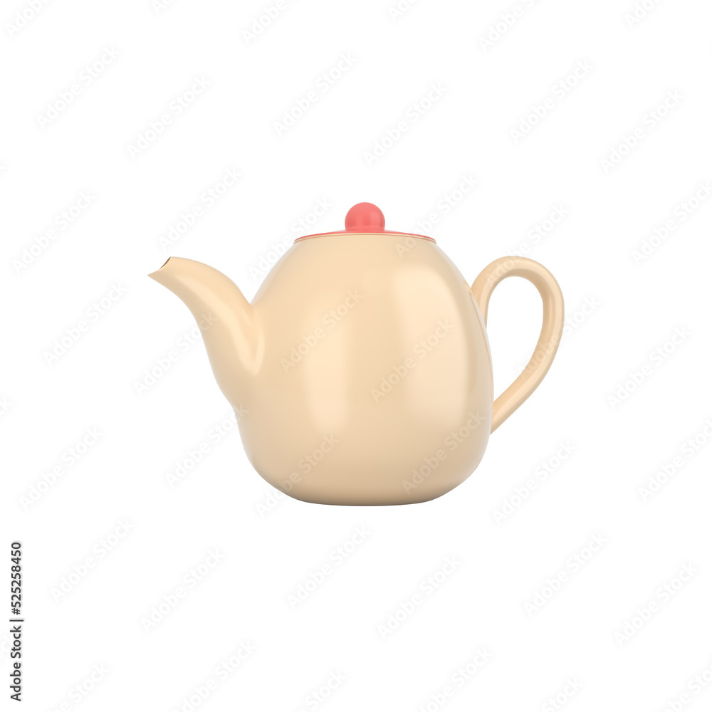 Tea pot icon isolated 3d render illustration Tea pot icon isolated 3d render illustration