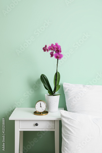 Orchid flower and alarm clo...