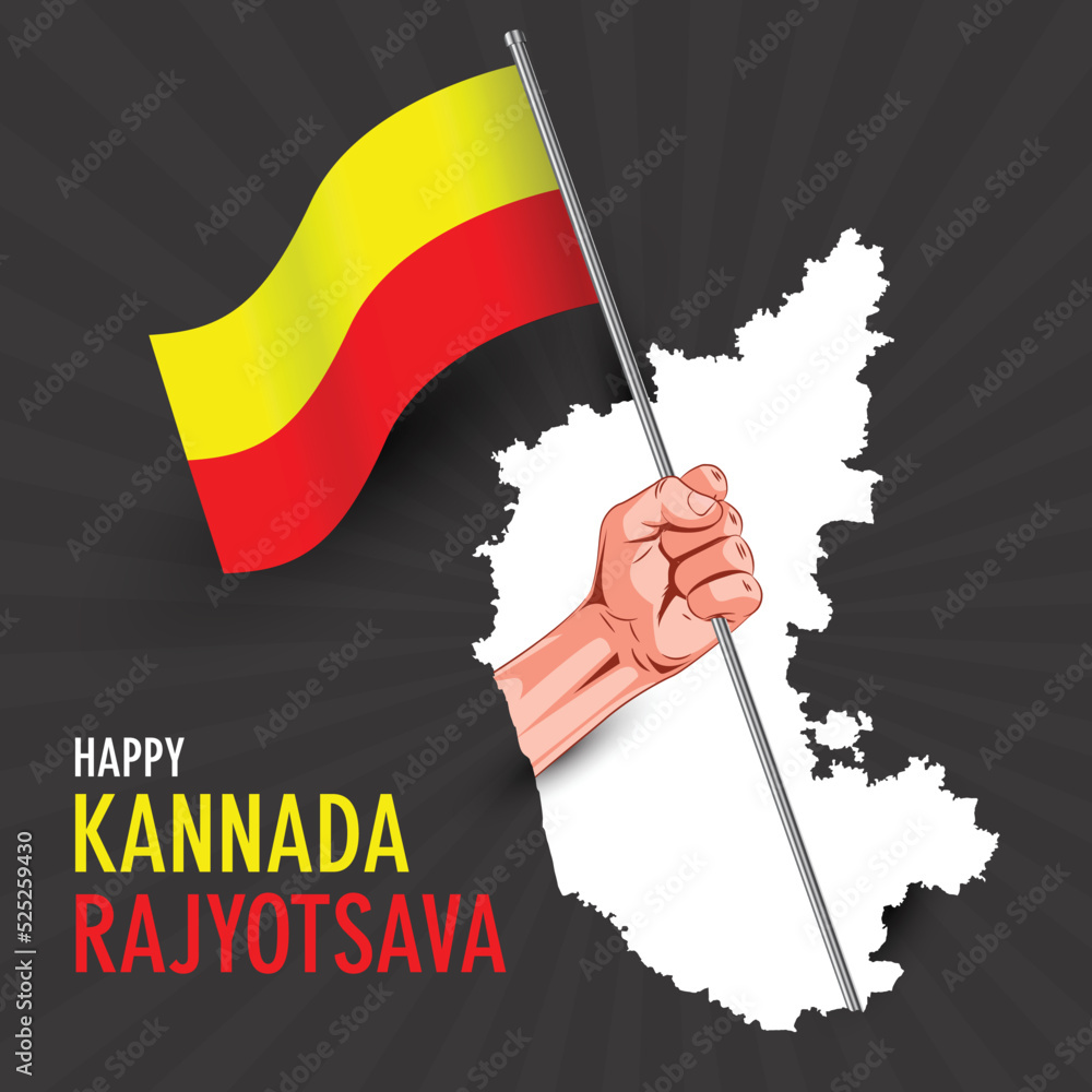 Vecteur Stock Karnataka Formation Day Kannada Rajyotsava Creative vecteur-stock-karnataka-formation-day-kannada-rajyotsava-creative