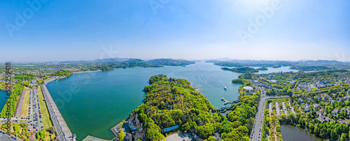 Aerial photography Tianmu Lake Scenic Area, Liyang City, Changzhou City, Jiangsu Province, China photo