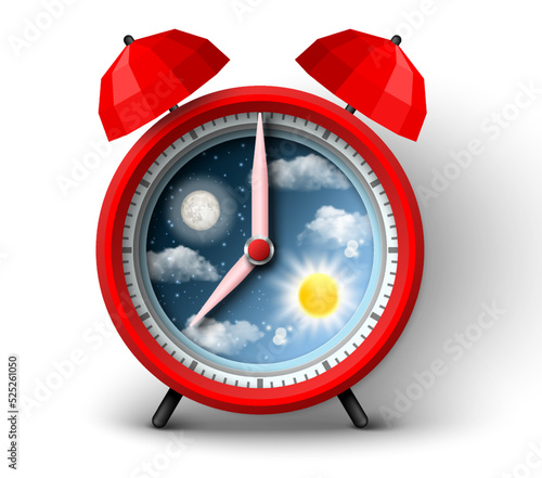 Circadian rhythm vector alarm clock 3d poster