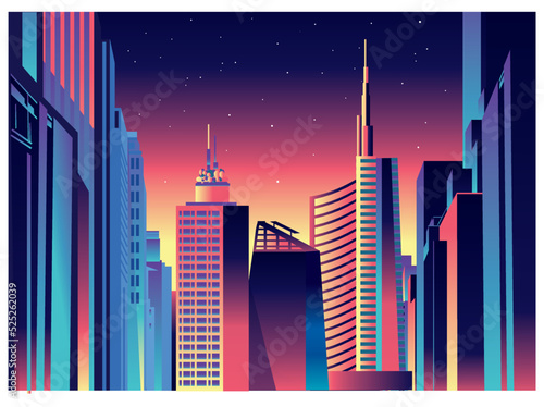 Milan skyline vector illustration