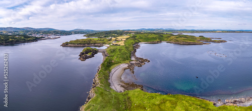 Fototapeta Naklejka Na Ścianę i Meble -  Aerial of Carntullagh Head by Killybegs in County Donegal - Republic of Ireland