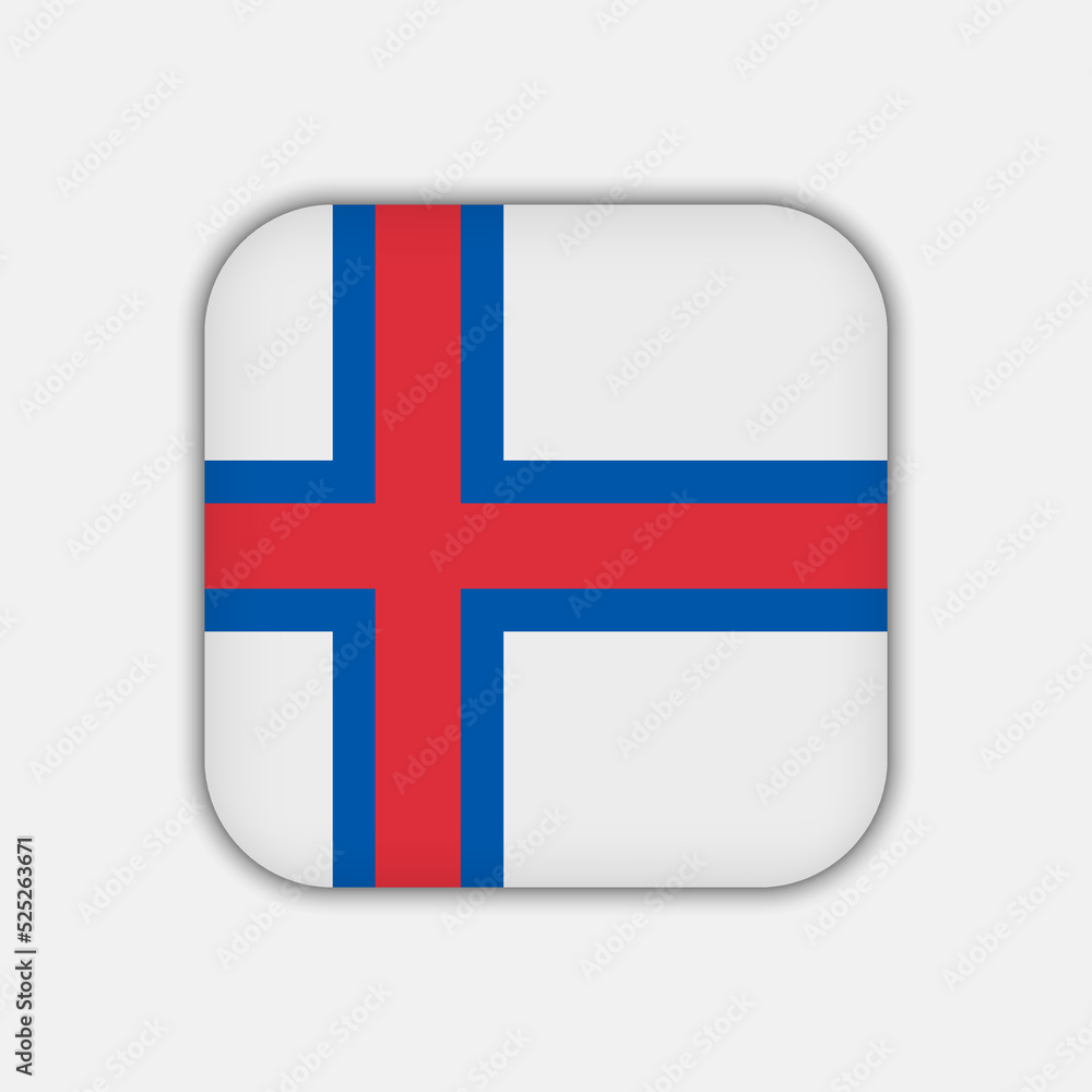 Fototapeta premium Faroe Islands flag, official colors. Vector illustration.