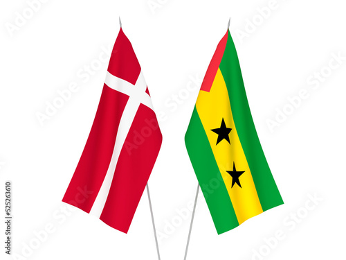 Saint Thomas and Prince and Denmark flags