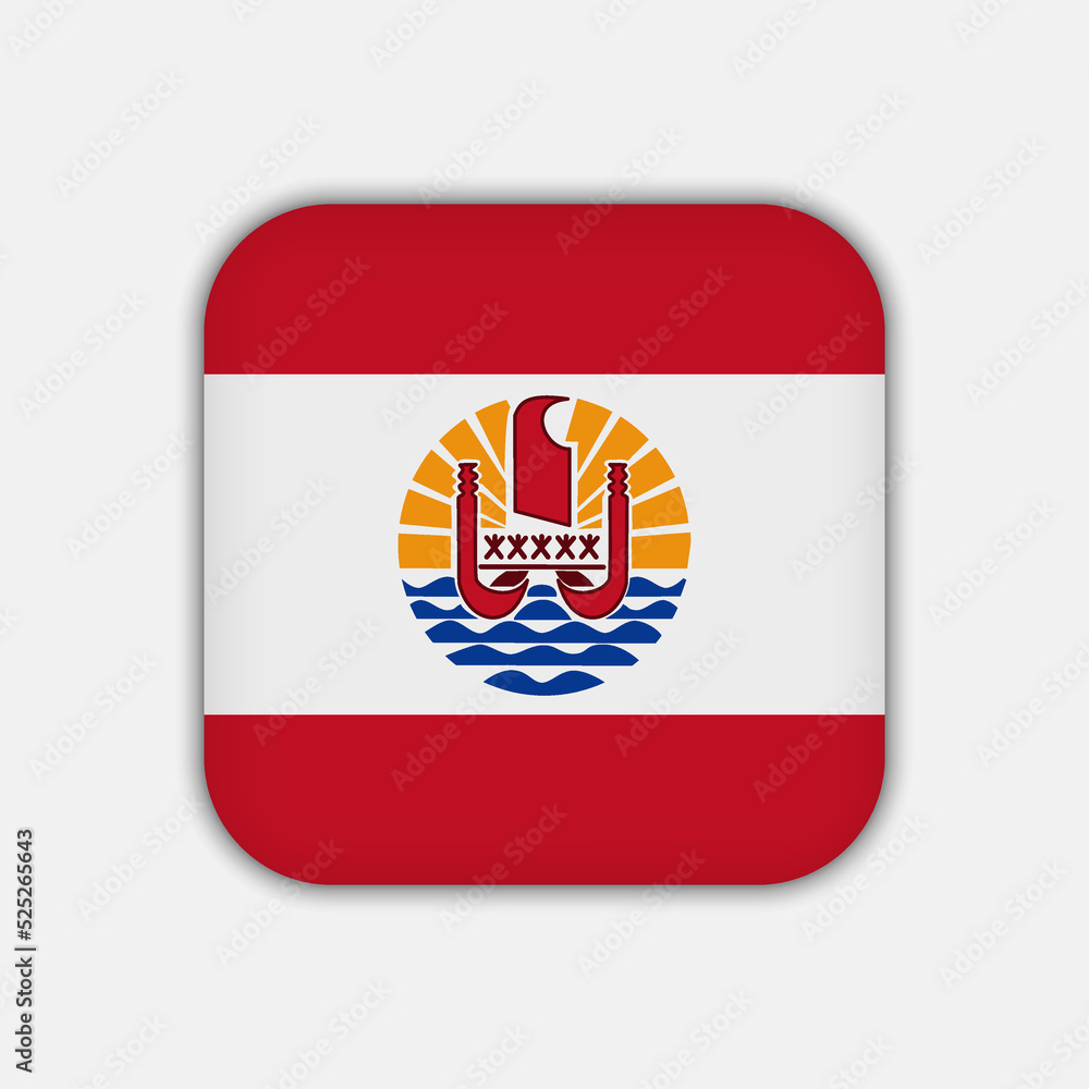 Obraz premium French Polynesia flag, official colors. Vector illustration.
