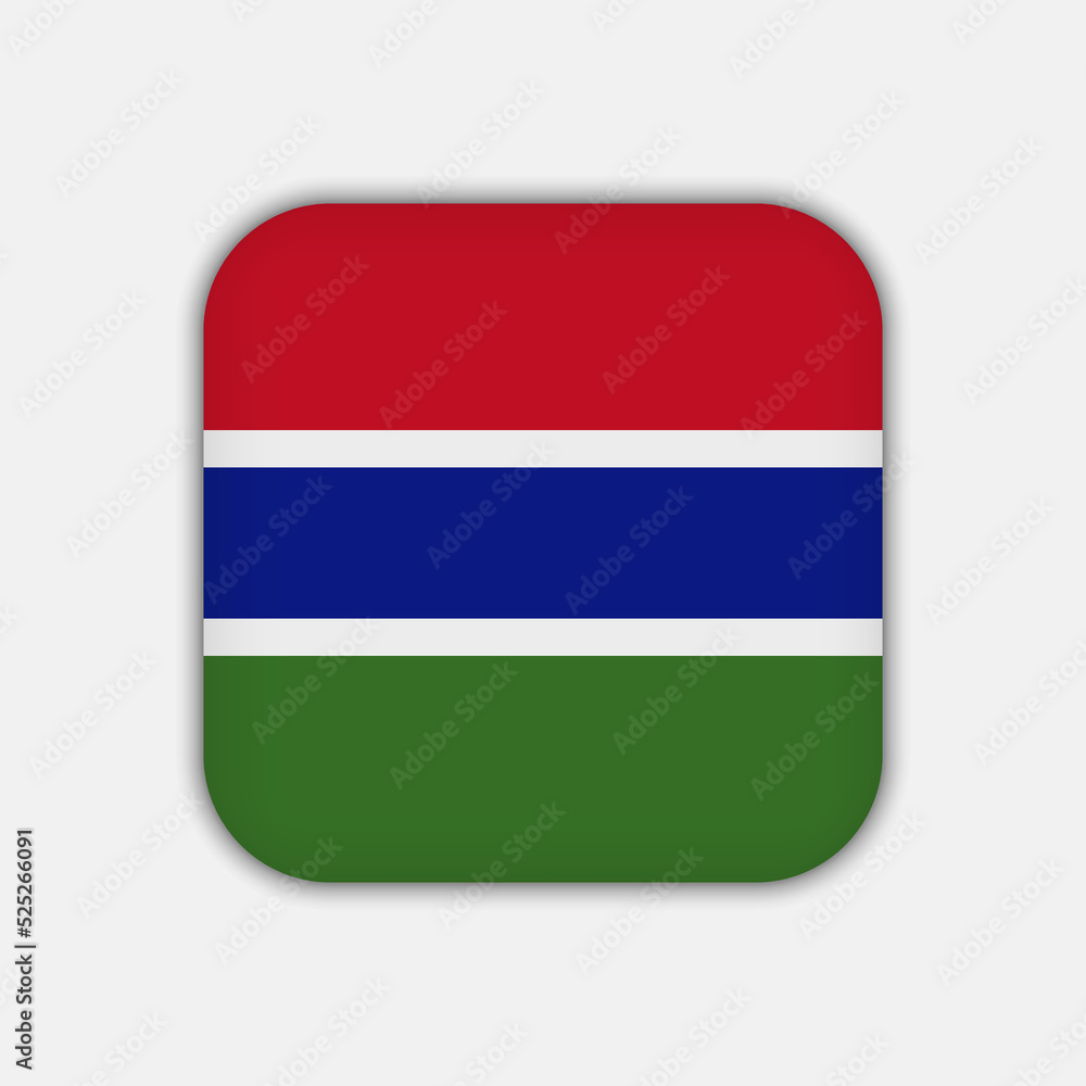 Fototapeta premium Gambia flag, official colors. Vector illustration.