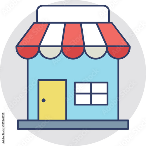 Shop Flat Colored Icon