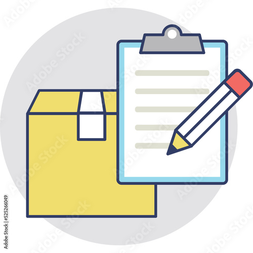 Delivery Report Flat Colored Icon