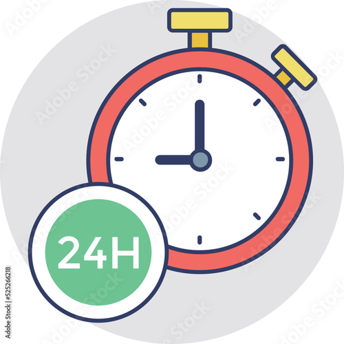Timely service Flat Colored Icon