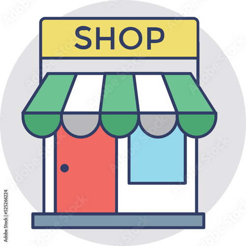 Store Flat Colored Icon