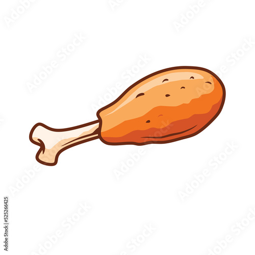 illustration of a fried chicken leg