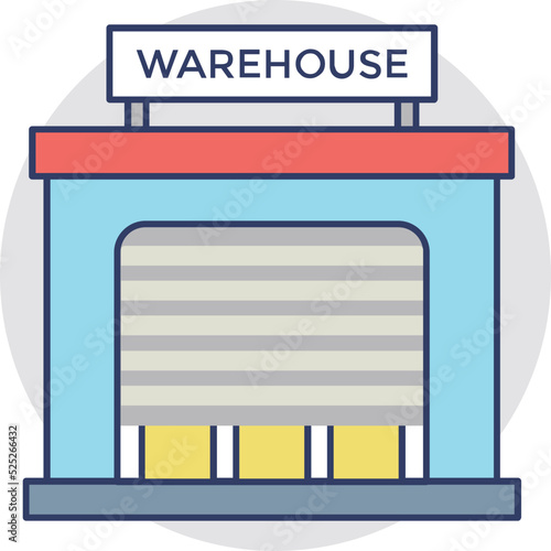 Warehouse Vector Icon
