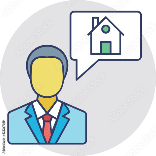 Property Agent Vector Icon