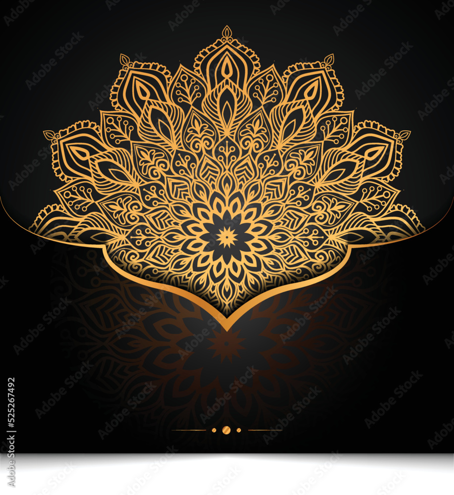 Luxury golden color mandala design