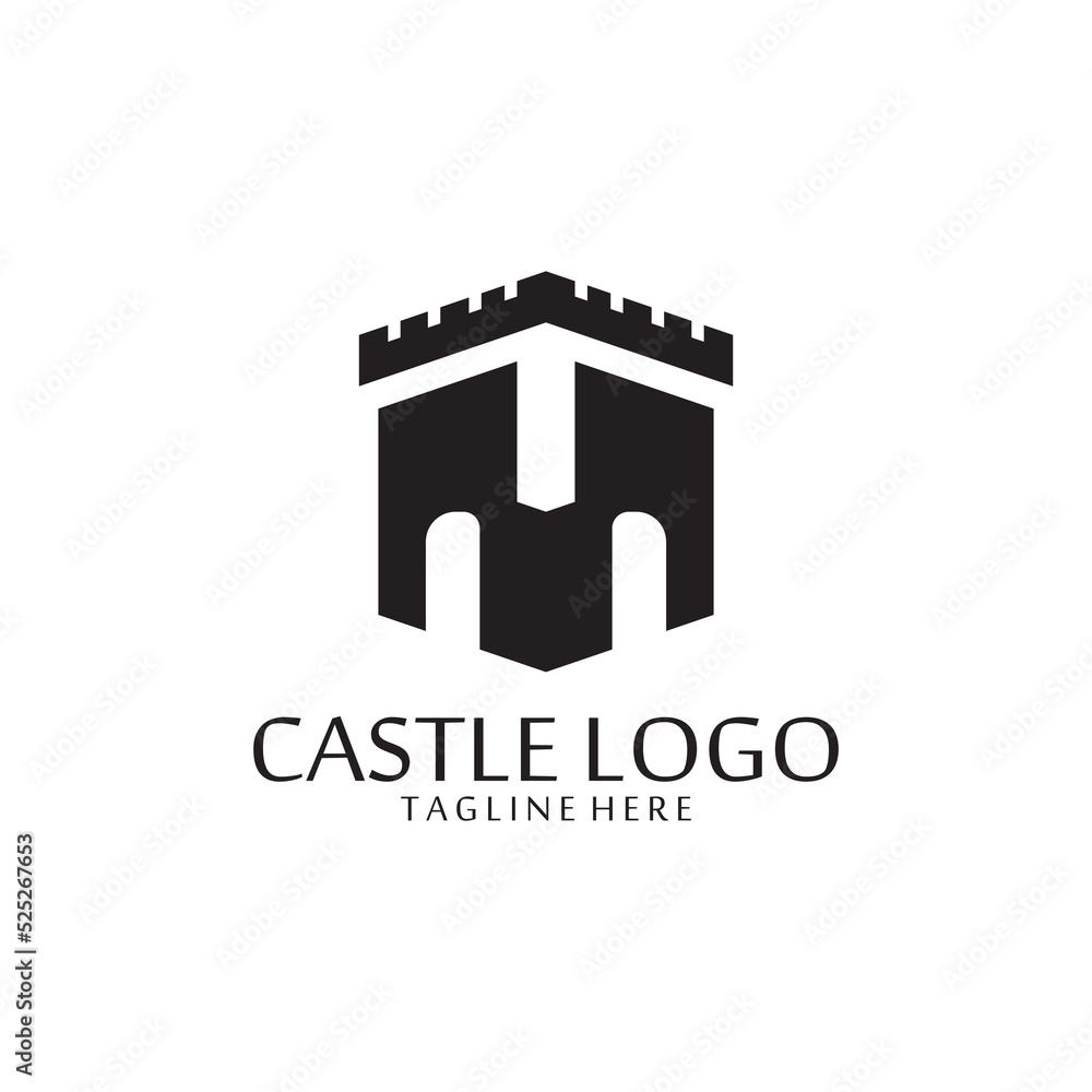 Fototapeta premium vector castle logo icon template
