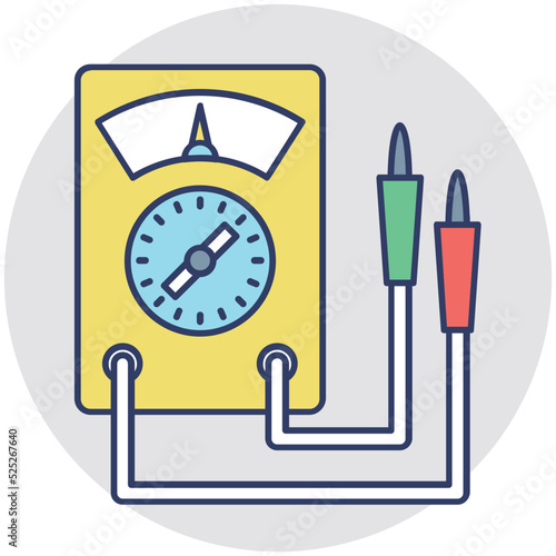 Voltmeter Vector Icon