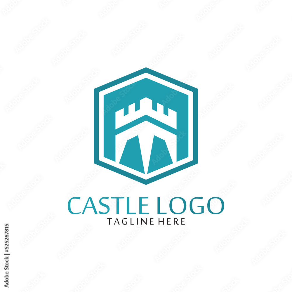 Fototapeta premium vector castle logo icon template