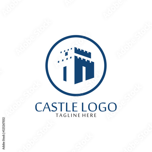 vector castle logo icon template